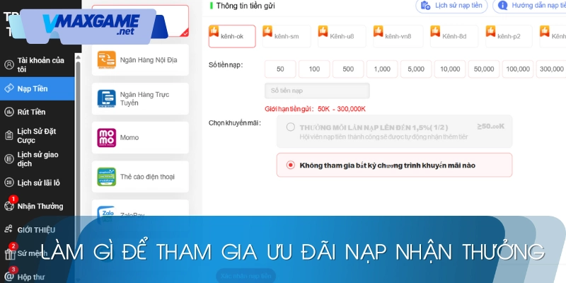 cách tham gia khuyến mại nạp 100 nhận 100