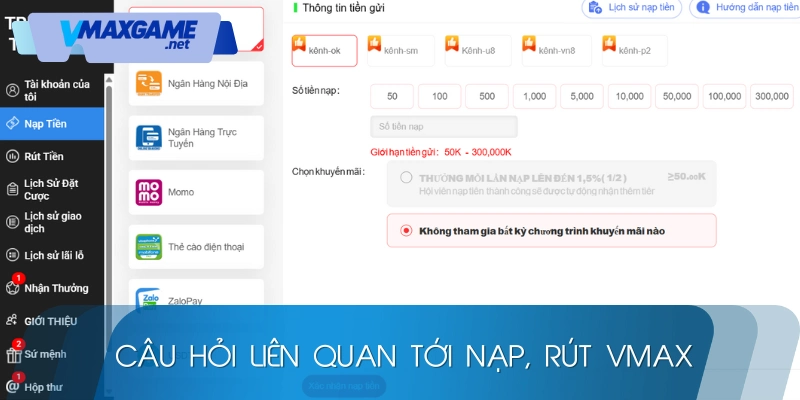 câu hỏi thường gặp nạp rút