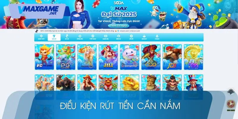 rút tiền điều kiện