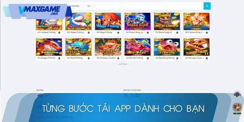 tải app từng bước