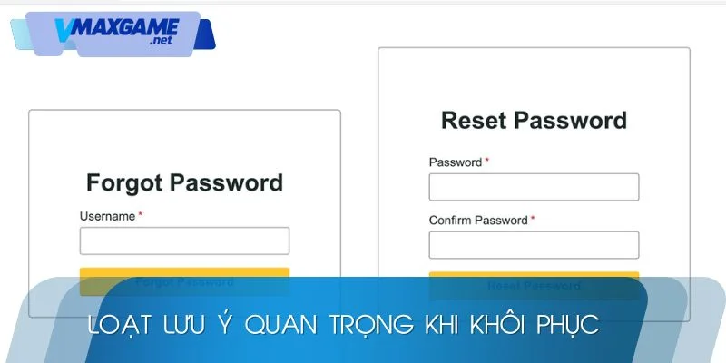 cách lấy lại mật khẩu lưu ý